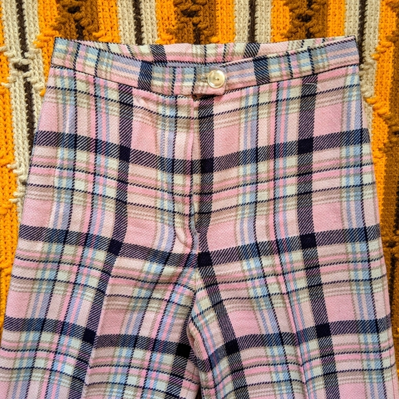 Vintage 70's Plaid Flares 🌼 - Picture 4 of 5